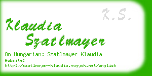 klaudia szatlmayer business card
